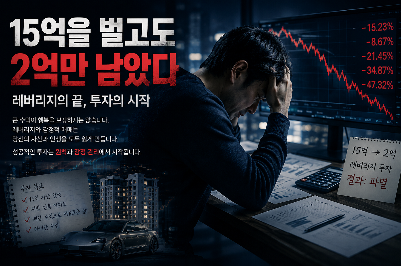 15억을 벌고도 2억만 남았다…주식 투자의 교훈
