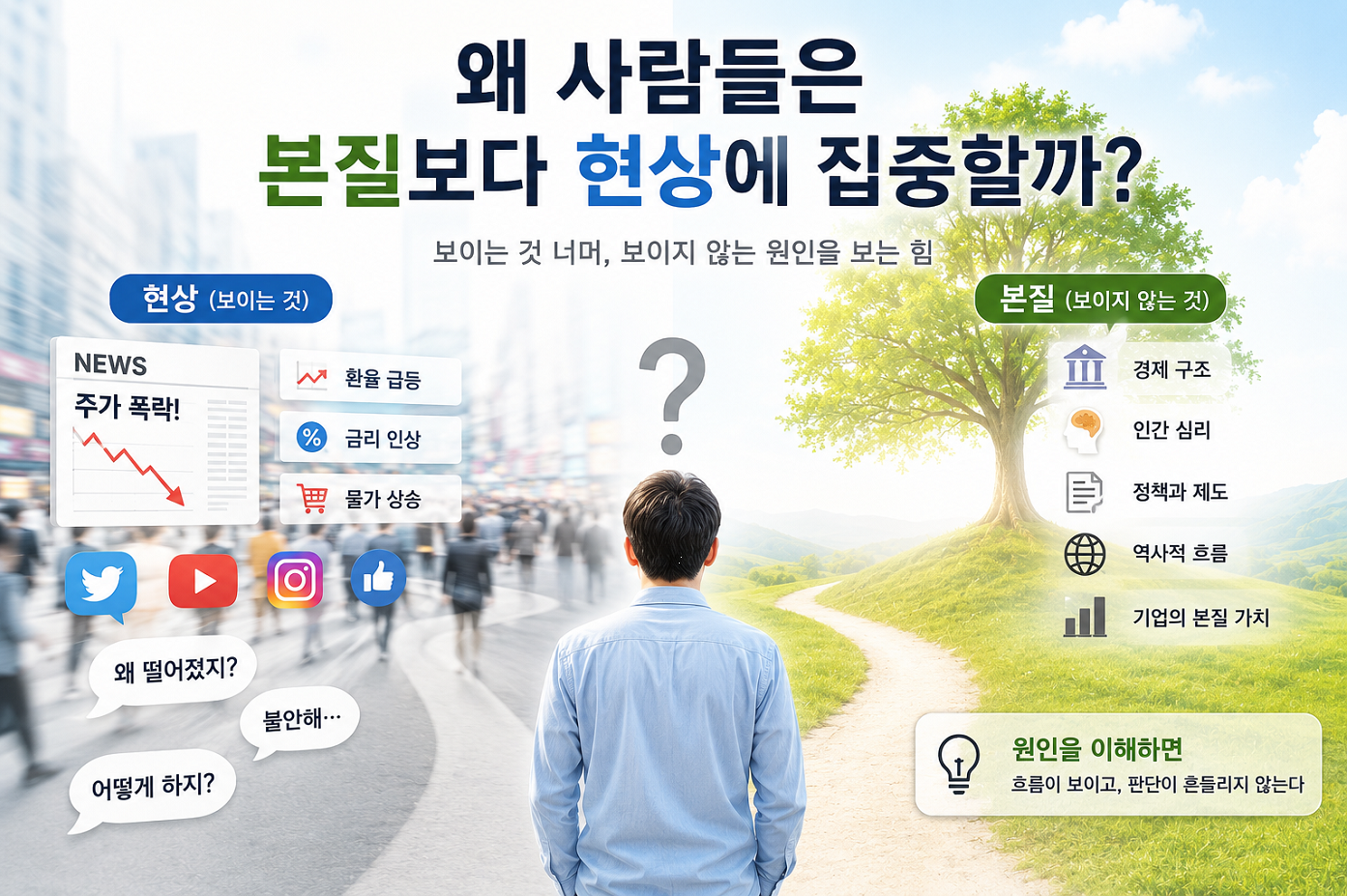 사람들이 본질보다 현상에 집중하는 이유는 무엇일까?