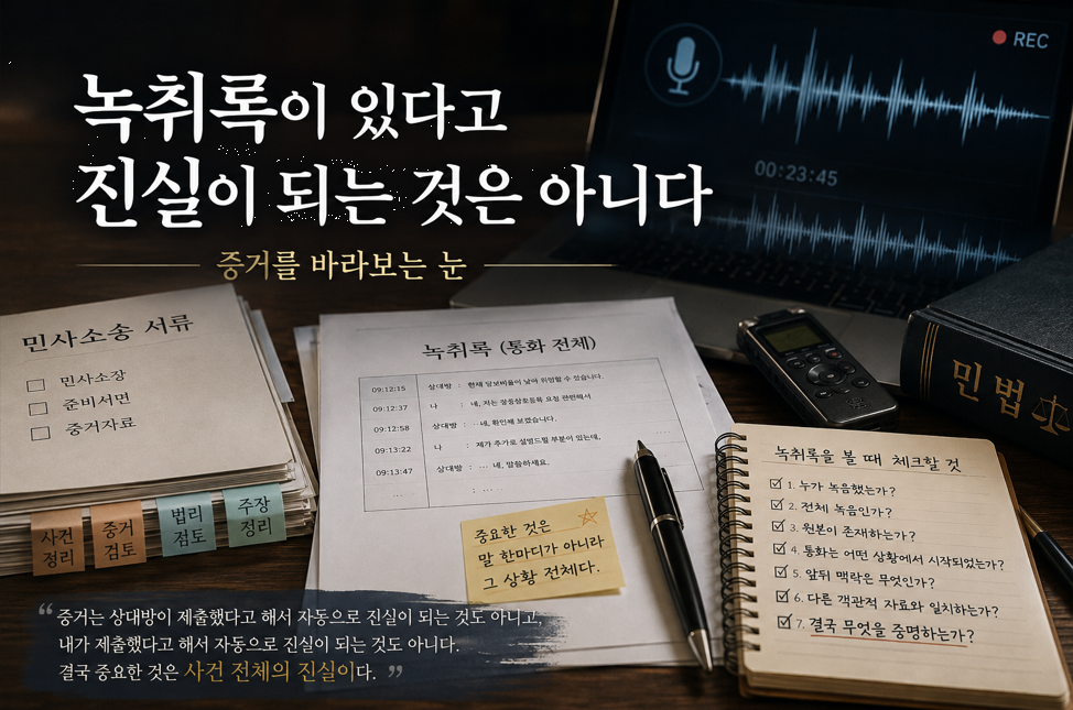 녹취록-박상용 검사 녹취 논란과 나의 민사소송에서 배운 것